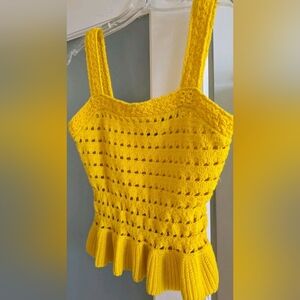 J. Crew Sunflower Crochet Top